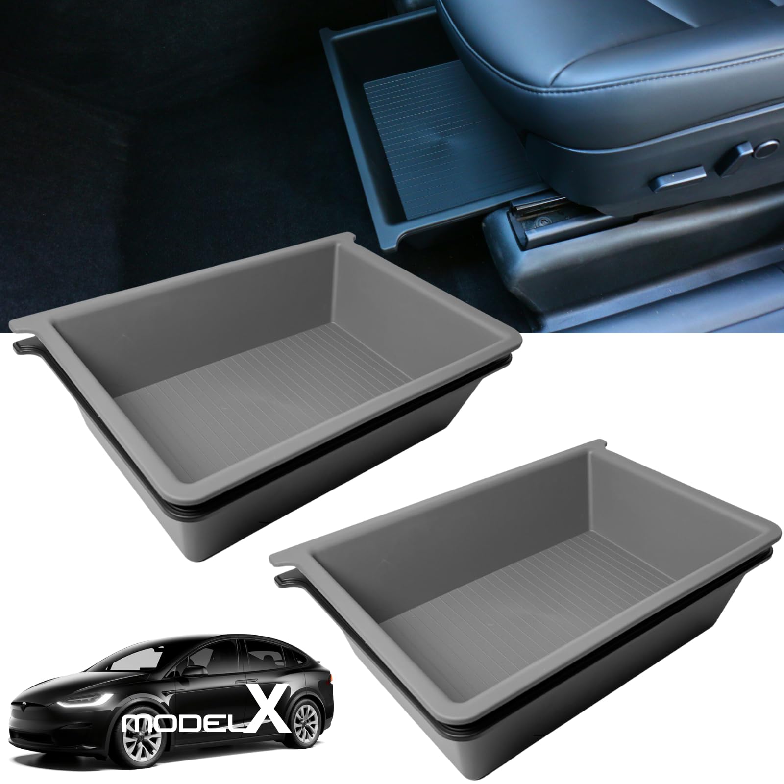 Amazon.com: Qlhshop Model X/Y Under Seat Storage Organizer for